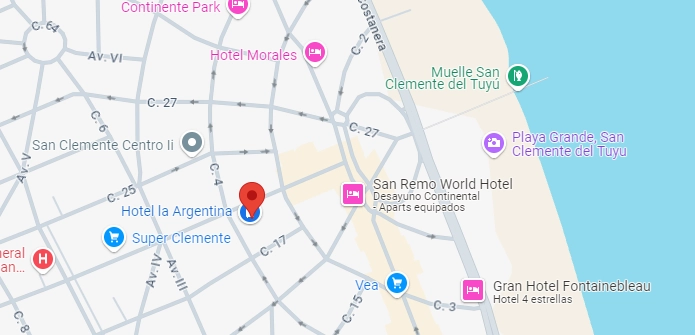Ubicación Hotel La Argentina